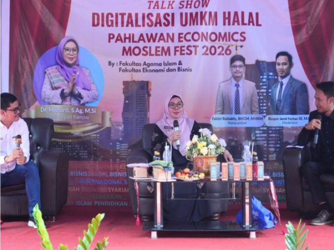 
					Wakil Bupati Kampar Jadi Narasumber Utama pada Pahlawan Economics Moslem Fest 2026