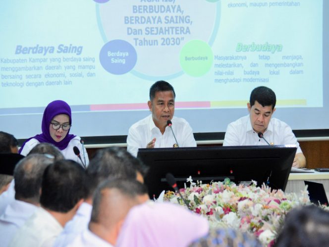 
					Bupati Kampar Ahmad Yuzar Resmi Buka Pra Musrenbang RKPD Kabupaten Kampar Tahun 2027.