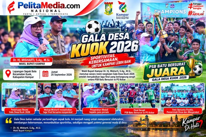 
					Gala Desa Kuok 2026 Ditutup Meriah, Wabup Misharti Dorong Sportivitas Generasi Muda