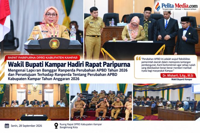 
					DPRD dan Pemkab Kampar Setujui Bersama Ranperda Perubahan APBD 2026