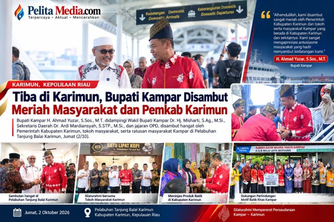 
					Tiba di Karimun, Bupati Kampar Disambut Meriah Masyarakat dan Pemkab Karimun