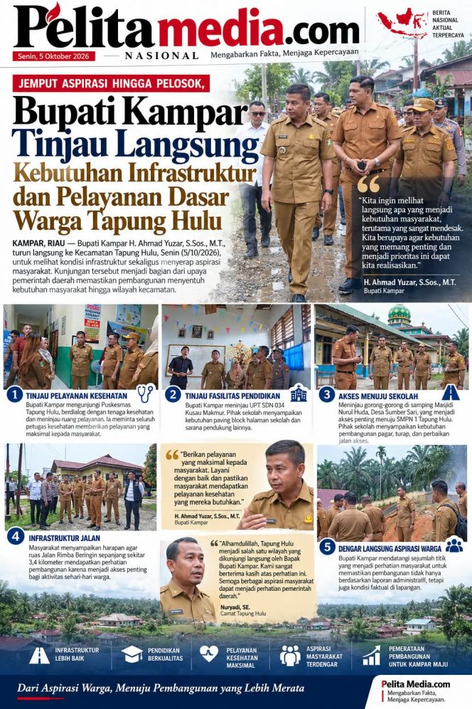 
					Jemput Aspirasi hingga Pelosok, Bupati Kampar Tinjau Langsung Kebutuhan Infrastruktur dan Pelayanan Dasar Warga Tapung Hulu