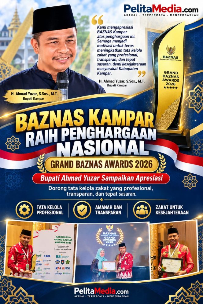 
					Bupati Ahmad Yuzar Apresiasi BAZNAS Kampar Raih Penghargaan Tata Kelola Zakat Tingkat Nasional