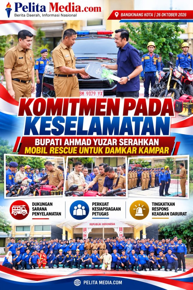 
					Komitmen pada Keselamatan, Bupati Ahmad Yuzar Serahkan Mobil Rescue untuk Damkar Kampar